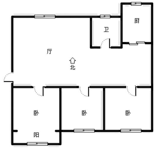 世纪嘉园3室2厅1卫户型图