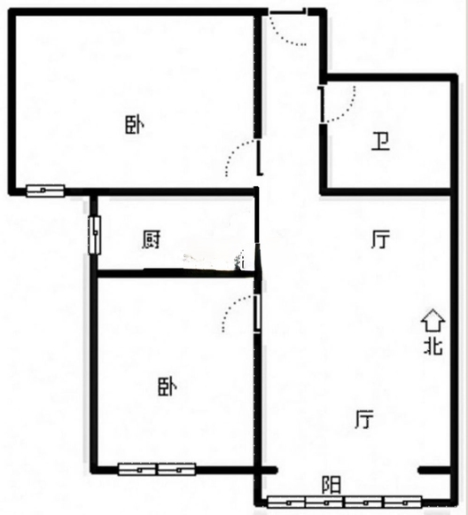 双馨佳园2室2厅1卫户型图