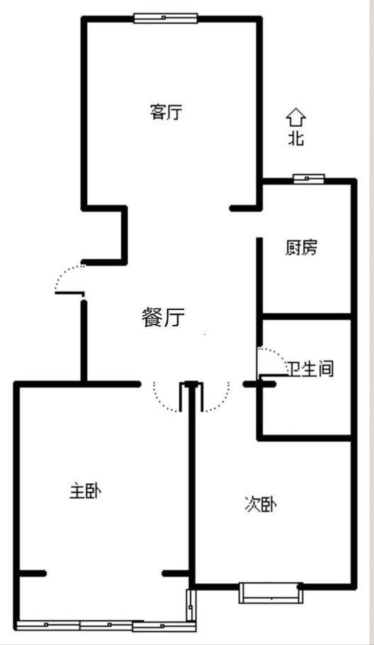 华泰豪庭2室2厅1卫户型图