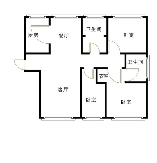 三利中和城二期东区(C区）3室2厅2卫户型图