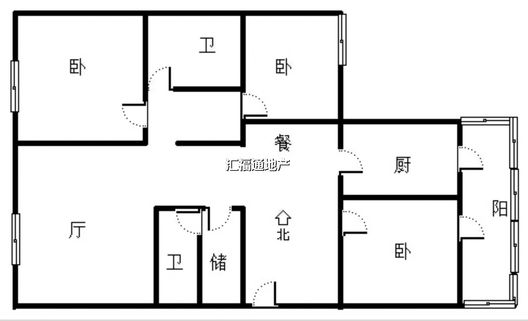 顺通小区3室2厅2卫户型图