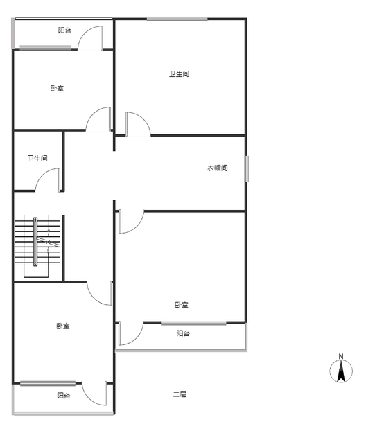 K2狮子城5室3厅2卫户型图