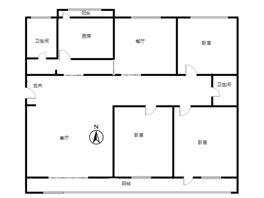国税局金税小区3室2厅2卫户型图