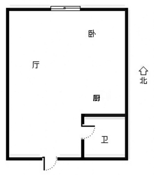 京第银座1室1厅1卫户型图