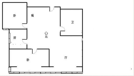 北京城建德信御府2室2厅1卫户型图