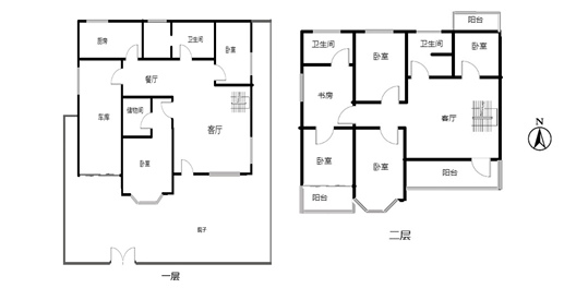银都花园7室3厅3卫户型图