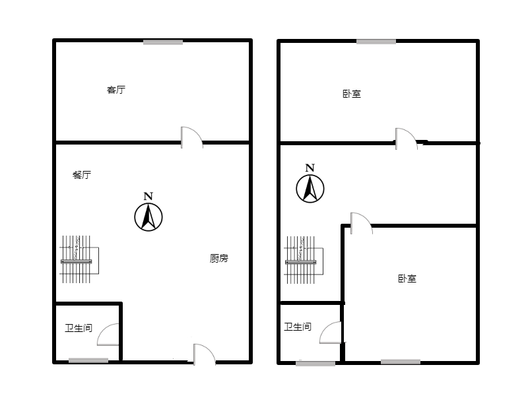 方泽小区2室2厅2卫户型图