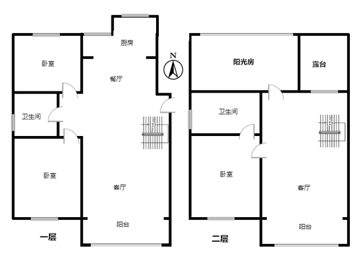 嵘御航城3室3厅2卫户型图