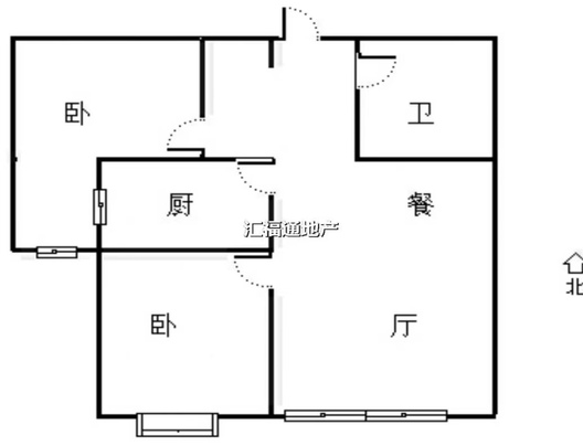 香邑溪谷一期2室2厅1卫户型图