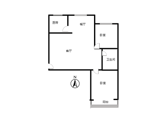 宏远碧罗湾2室2厅1卫户型图