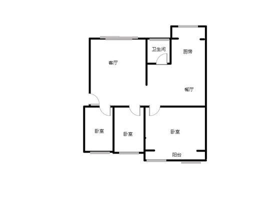 金正小区3室2厅1卫户型图