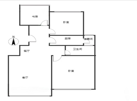 华融现代城3室2厅1卫户型图