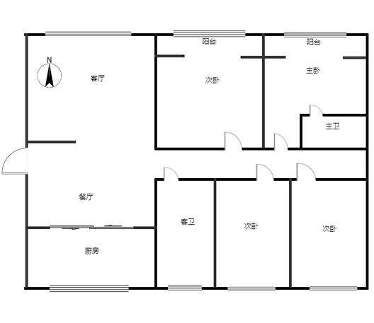 国富嘉园4室2厅2卫户型图
