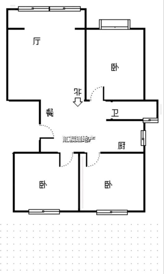 天地新城3室2厅1卫户型图