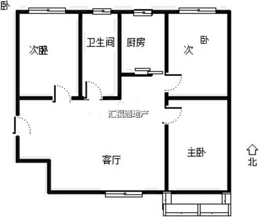 强舜铭城3室2厅1卫户型图