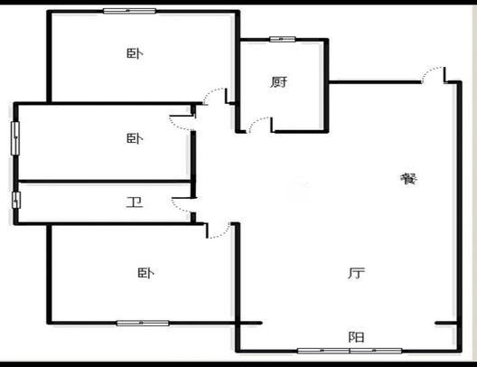 香邑溪谷悦都3室2厅1卫户型图