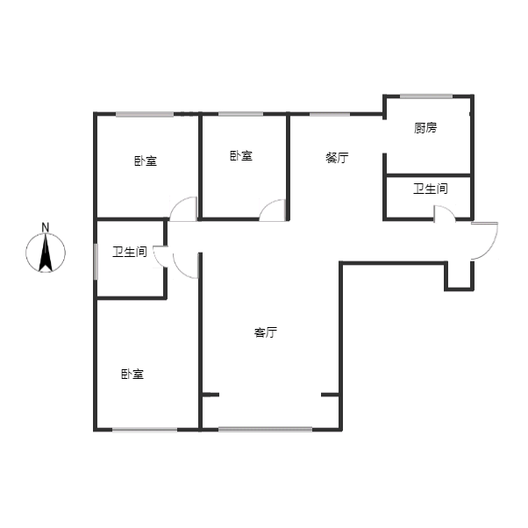 宏远阳光丽景3室2厅2卫户型图