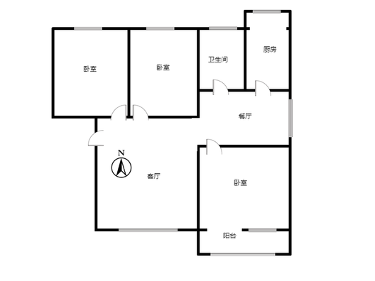 邮电局住宅楼3室2厅1卫户型图