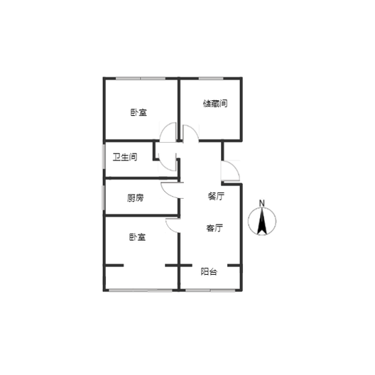 学府澜湾二期3室2厅1卫户型图