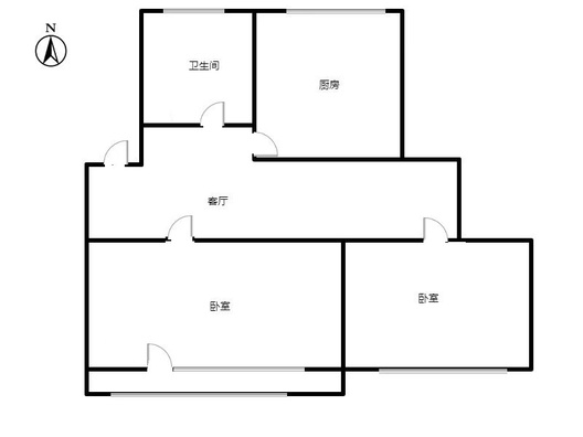 永济秀园2室1厅1卫户型图