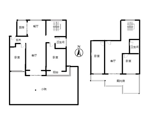 香邑溪谷玫瑰园4室3厅2卫户型图