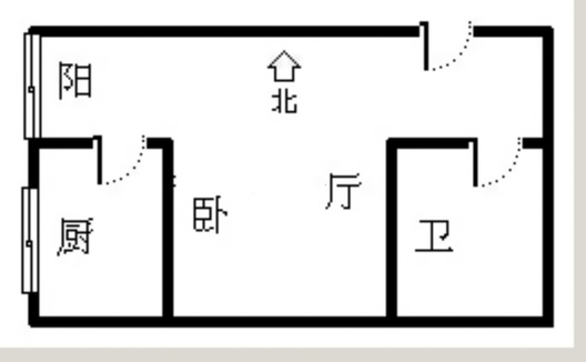 强舜铭城1室1厅1卫户型图