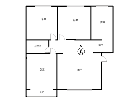 育才家园3室2厅1卫户型图
