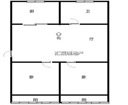 金顺苑2室2厅1卫户型图