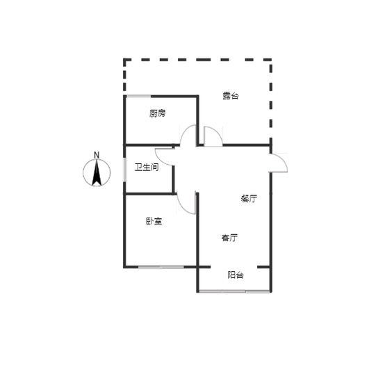 金色家园1室1厅1卫户型图