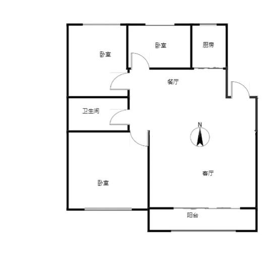 晨光小区3室2厅1卫户型图