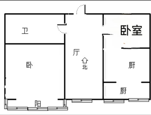 民政局小区2室1厅1卫户型图