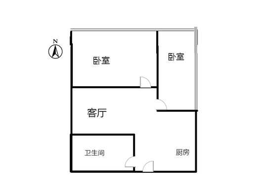 万科城际之光1室1厅1卫户型图