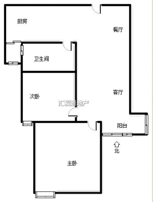 天伦湾嘉园2室2厅1卫户型图