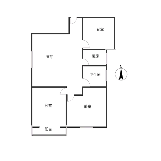 天保郦景3室1厅1卫户型图