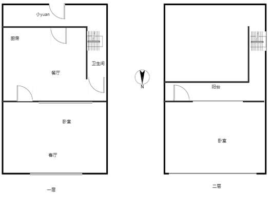 方泽小区2室2厅1卫户型图