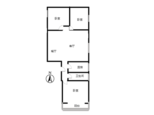 怡安馨居3室2厅1卫户型图