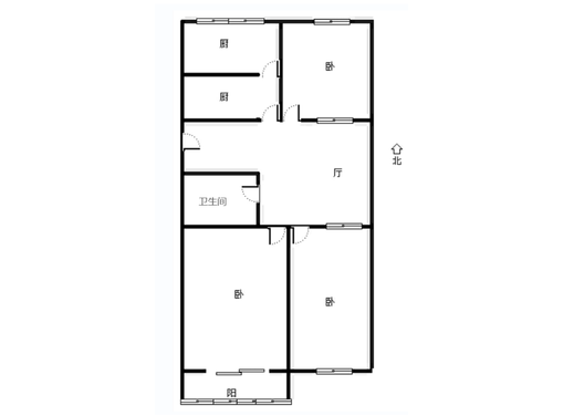 仁和小区3室1厅1卫户型图