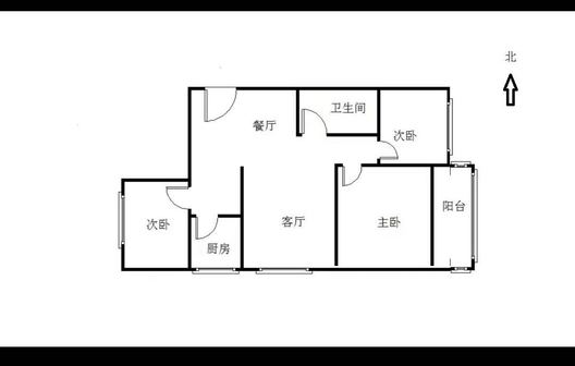 强舜铭城3室1厅1卫户型图