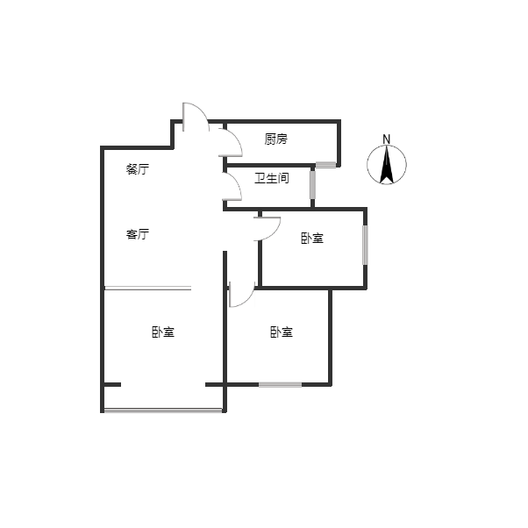 军怡公馆（北京公馆）3室2厅1卫户型图