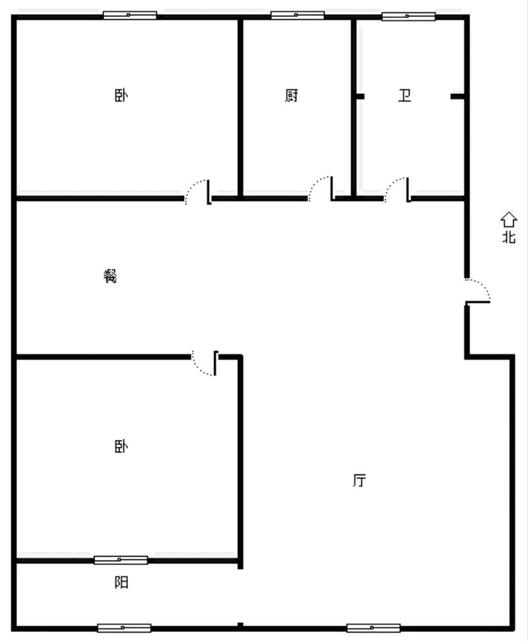 华光小区2室1厅1卫户型图