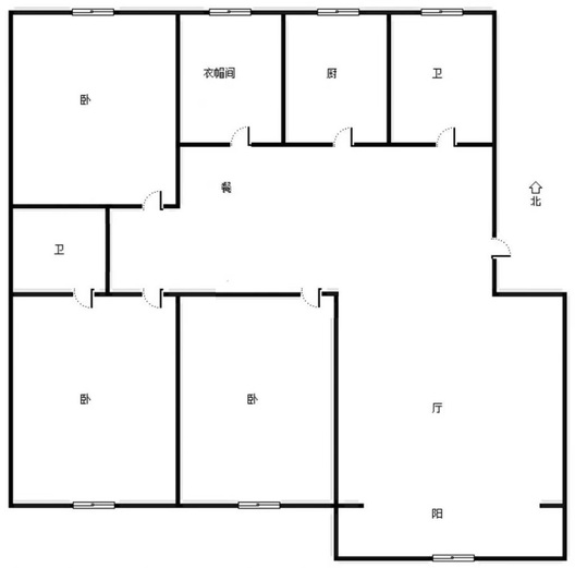 范阳小区4室2厅2卫户型图