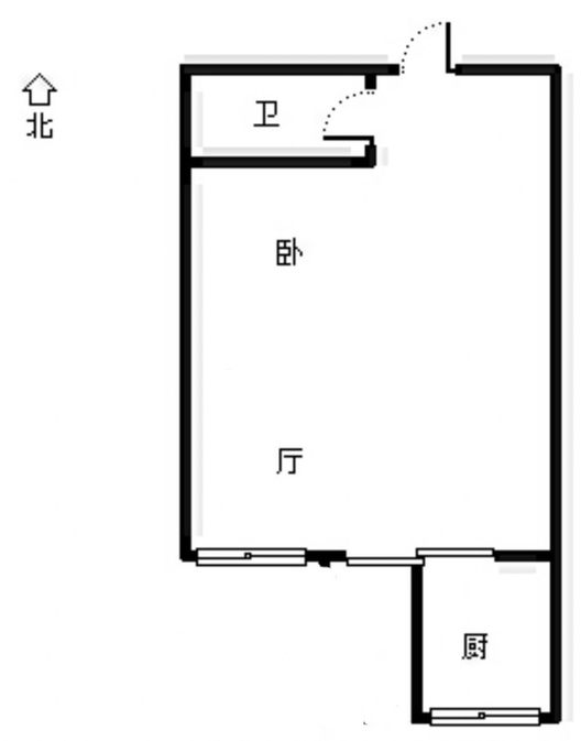 惠友旺角1室1厅1卫户型图