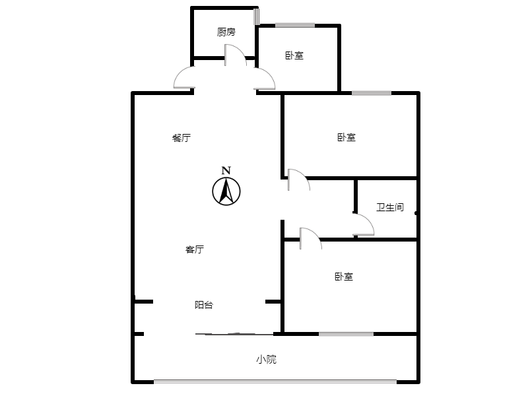 汇元四季橙3室2厅1卫户型图