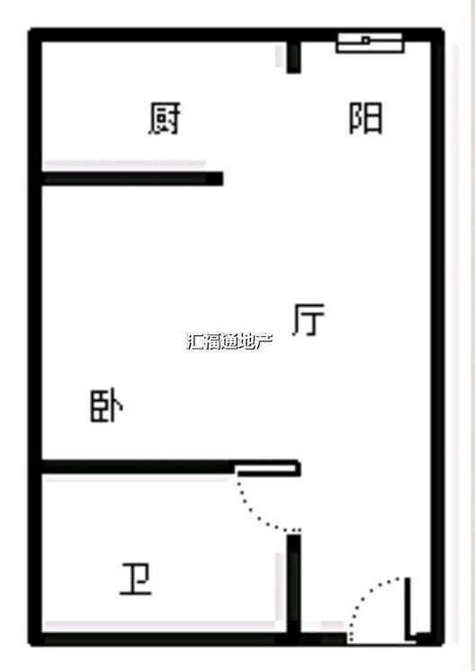 惠友钻石广场（AB座）1室1厅1卫户型图