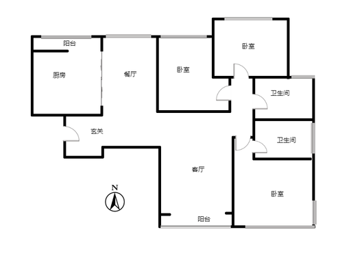 君临天下御景园3室2厅2卫户型图