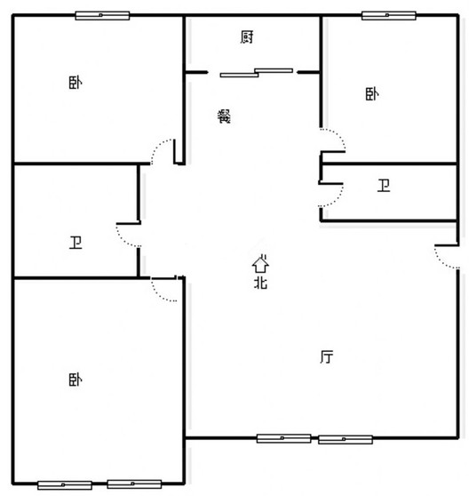怡安小区3室2厅2卫户型图