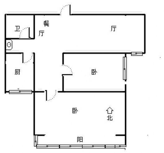 宏远景园2室2厅1卫户型图