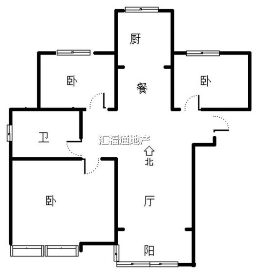 天伦湾一期3室2厅1卫户型图