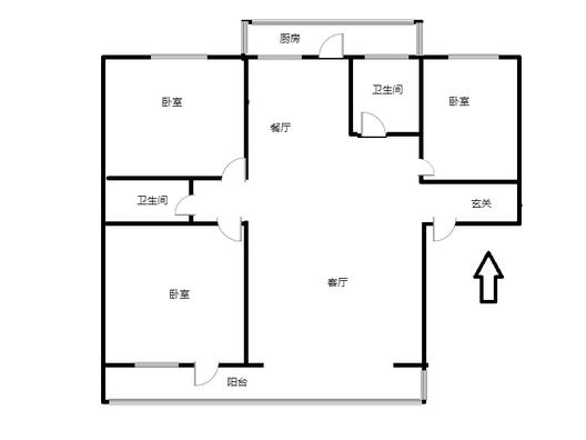 怡安小区3室2厅2卫户型图