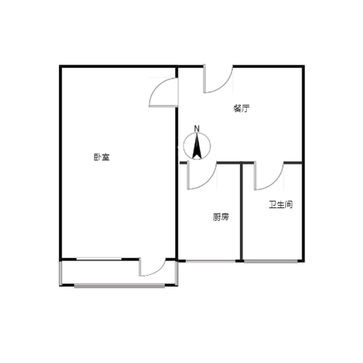 六十七处家属楼1室1厅1卫户型图